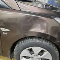 Крыло Hyundai Solaris до ремонта без покраски