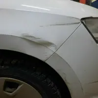 Skoda Rapid до ремонта кузовных вмятин без покраски